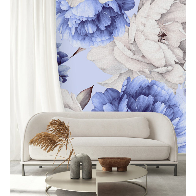 Floral Wall Mural, 10.42' W x 10.42' L