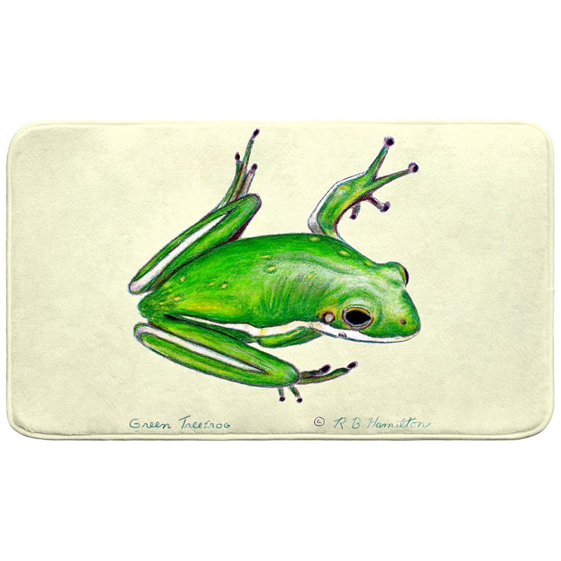 Tapis de bain vert, L 30 po x l 18 po