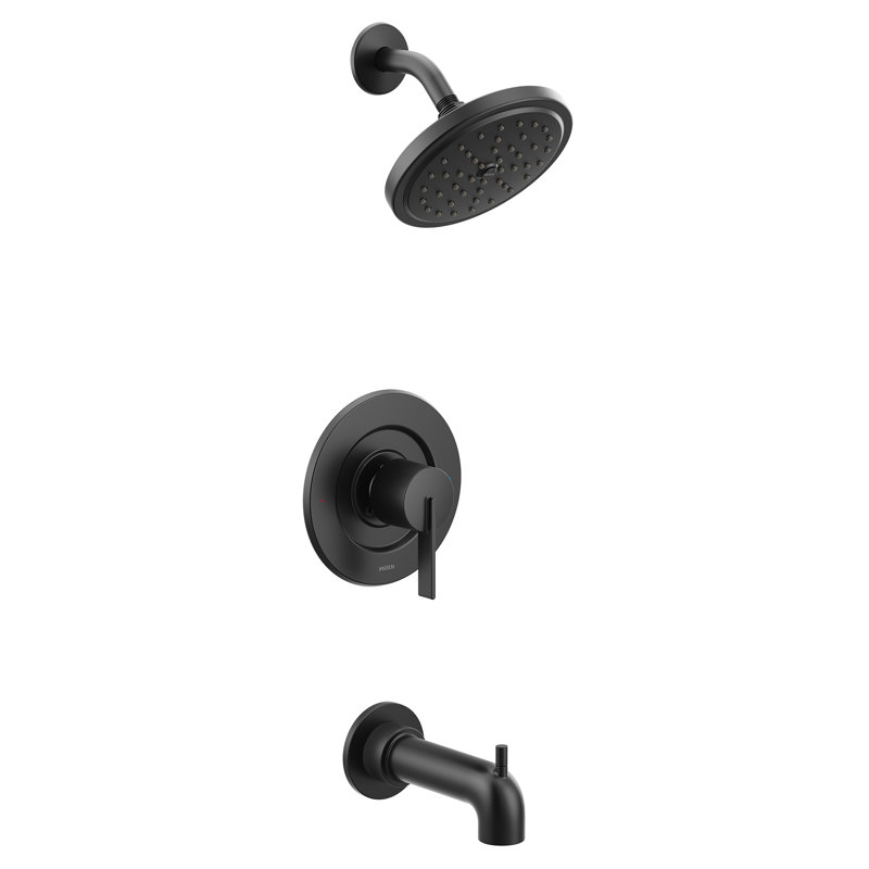 Moen Cia Posi-Temp Eco-Performance Tub and Shower Faucet Trim Kit, Valve Required, Matte Black