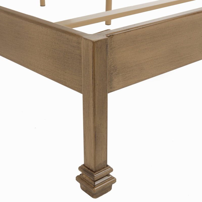 Upholstered Metal Standard Bed, Queen