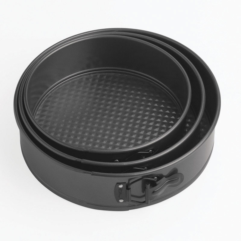 Gray Aluminum Non-Stick Springform Pan Set, 3-Piece