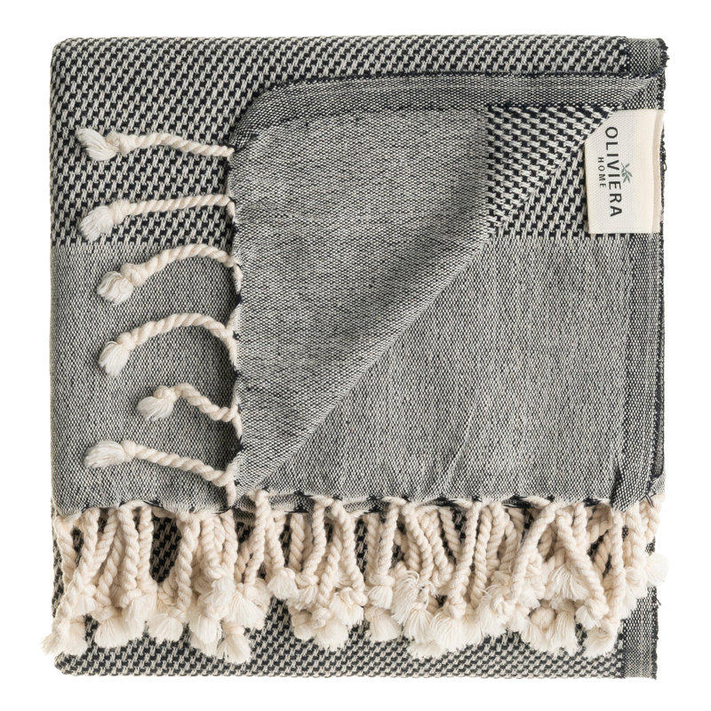 Ensemble de serviettes en coton Whisper, Noir
