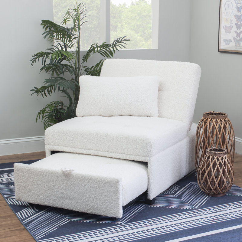 Fauteuil convertible en sherpa Hulse 3-en-1