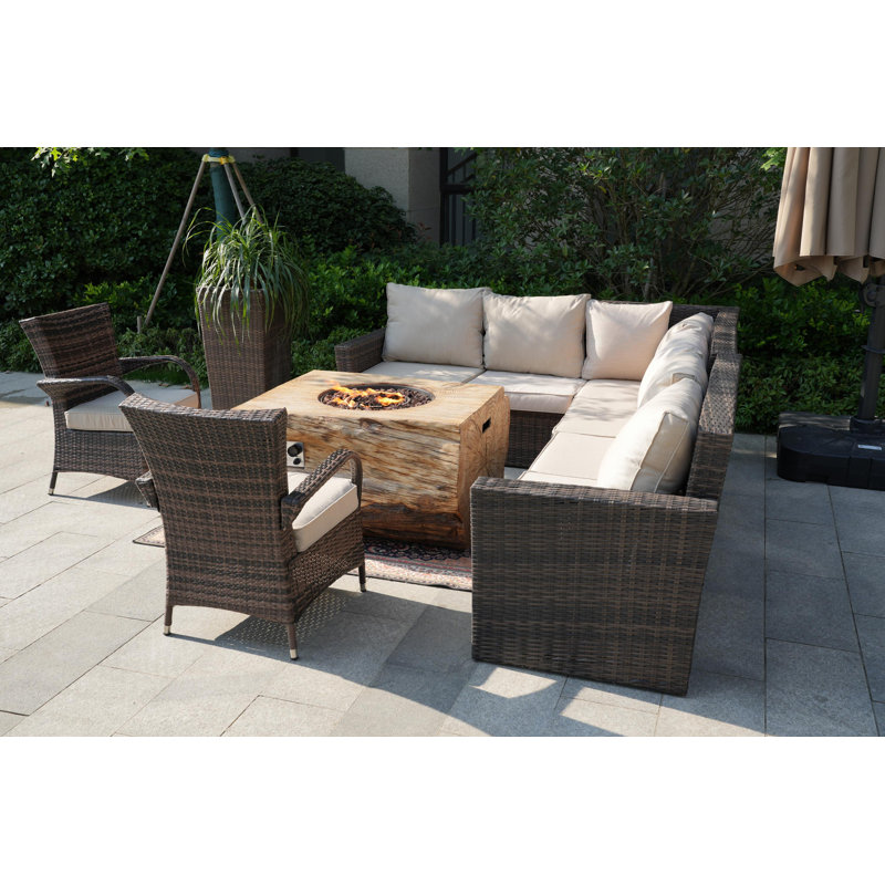 8 - Person Patio Conversation Set with Cushions