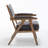 Nordic-Style Solid Wood Cotton-Linen Accent Single Chair-675060481
