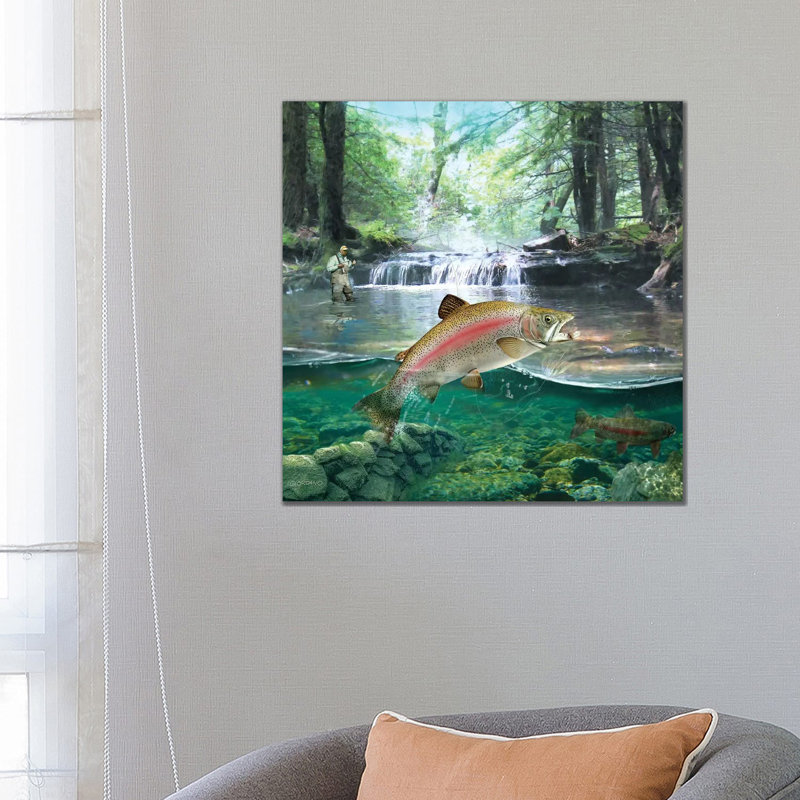 Below The First Waterfall - Wrapped Canvas Print, 66.04 cm H x 66.04 cm W x 3.175 cm D