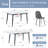 Modern 59"-75" Kitchen Table Set with Sturdy Metal Frame,Perfect for Home Kitchen,Space Saving-2042673773-2042673775