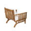 Ensemble de salon de jardin Brynne pour 4 personnes, de style moderne du milieu du siècle, en bois d'acacia, comprenant une causeuse, des fauteuils club et une table basse à lattes, idéal pour l'extérieur.