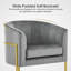 Fauteuil demi-tonneau en velours avec coussin Jaquaisha-787395578