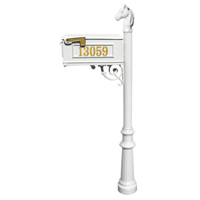 Lewiston Aluminum Post Mounted Mailbox