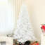 Arbre de Noël artificiel ignifuge de 9 pi avec 2132 branches, ouverture automatique, base en acier, blanc