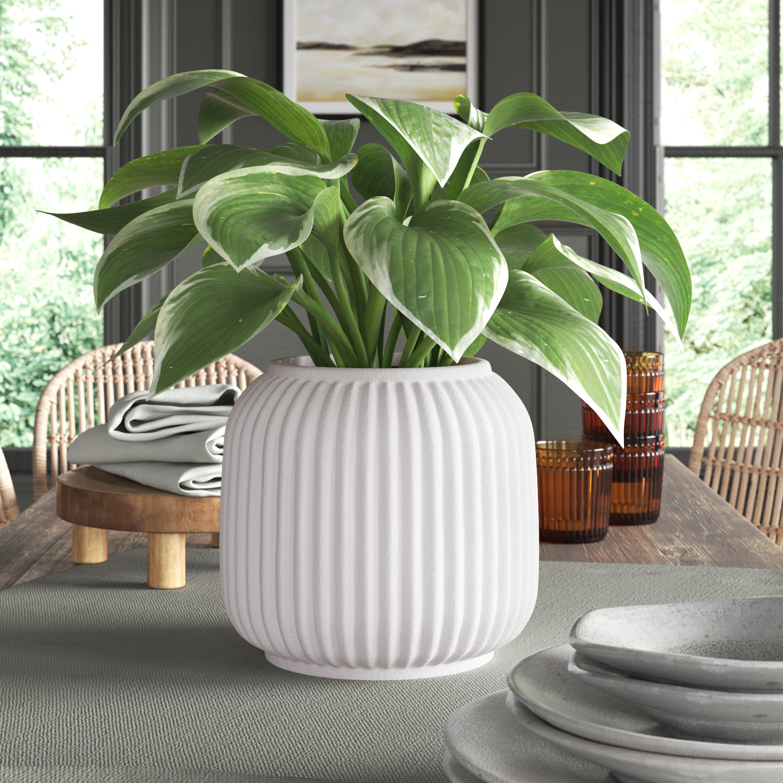 Galilee Cachepot, 9.75" H x 10.25" W x 10.25" D