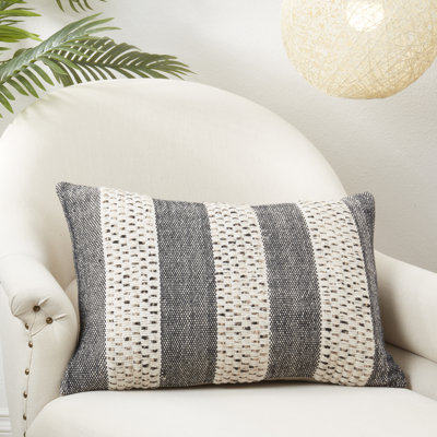 Coussin décoratif en coton à rayures Josette Collection