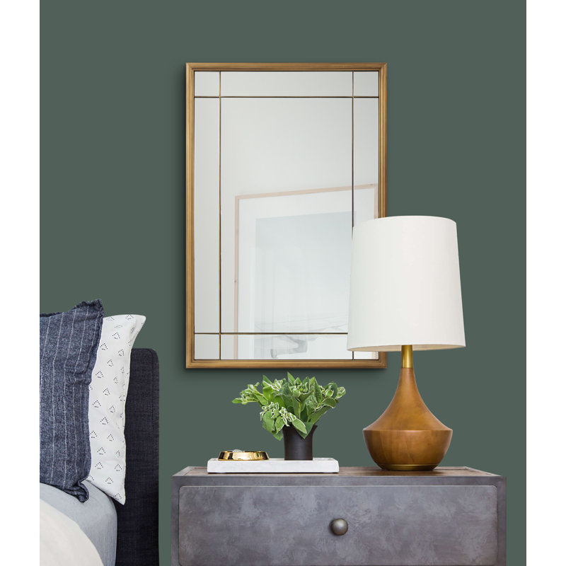 Rectangle Mirror, Gold, 40" H x 30" W