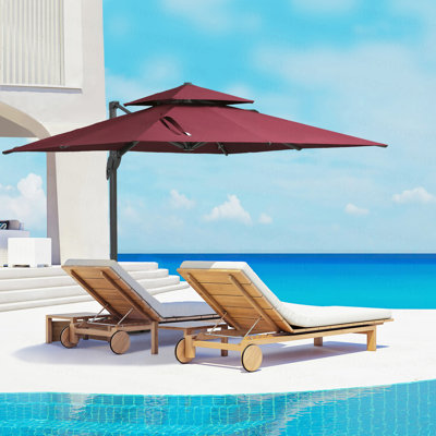 Parasol excentré 10 pi avec base Outsunny