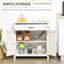 Buffets latéraux Farmhouse Tablette réglable, l 31,5 po | Panneau de fibres à densité moyenne et panneau de particules | Conception anti-arrachement-1250729123