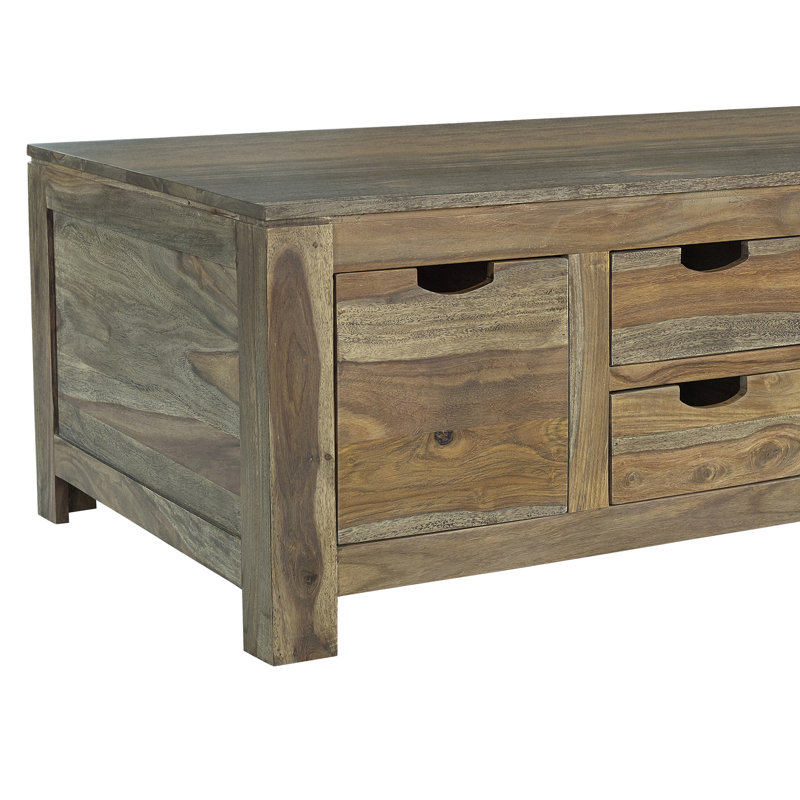 Mcloughlin Solid Wood Single Coffee Table, Light Brown