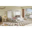 Lit à baldaquin simple avec lit gigogne et trois tiroirs de rangement, beige-1929274751