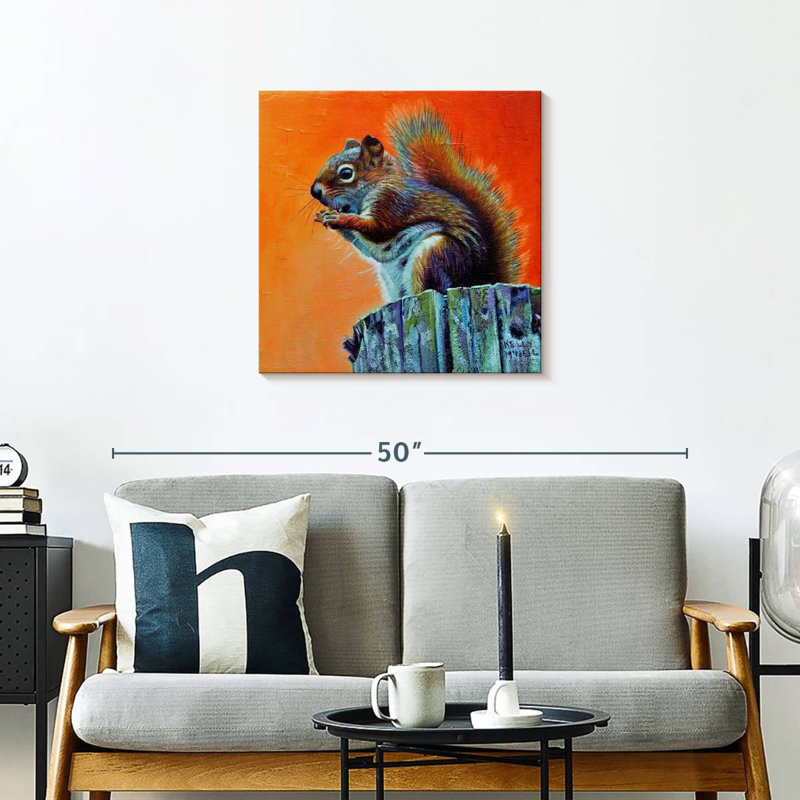 Brampt Little Red Squirrel, 24" H x 24" W