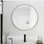 Grand miroir rond noir de 24 po-1810686349