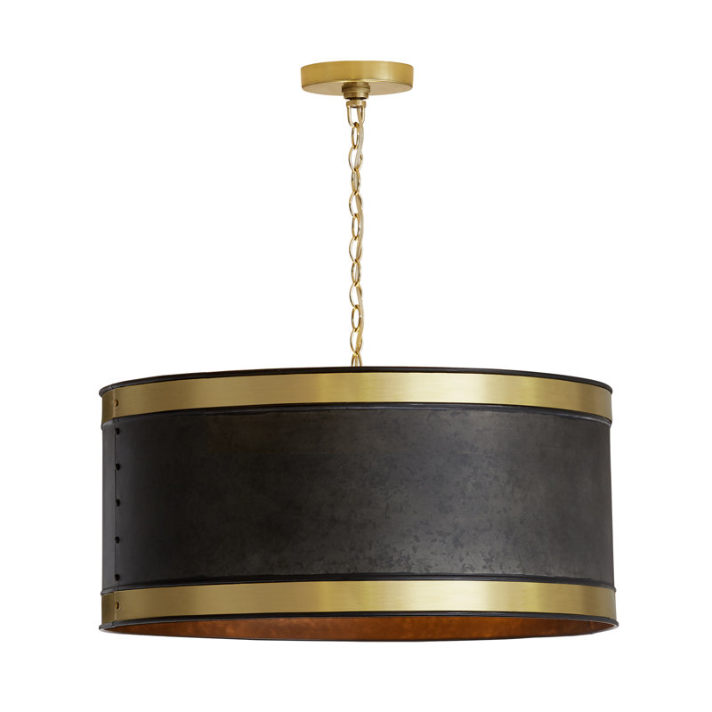 Lustre tambour unique à 4 lumières