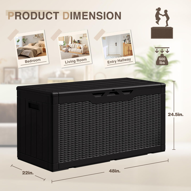 Coffre de rangement, Noir