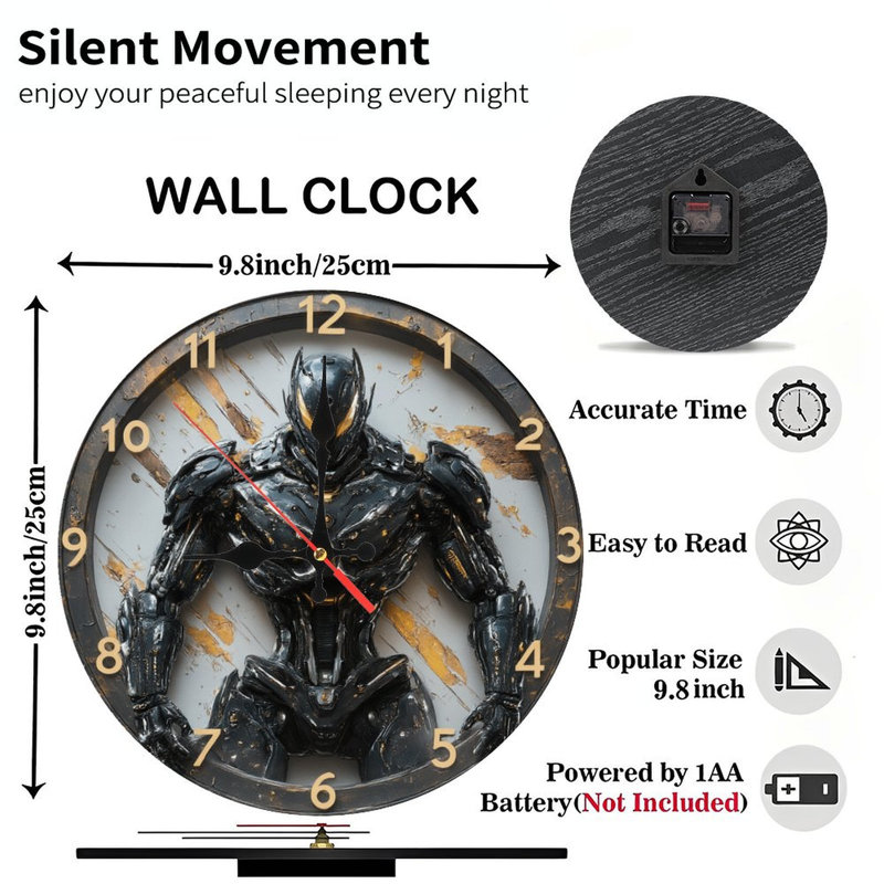 Horloge avec robot futuriste