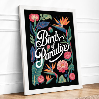 Birds of Paradise Botanical - Framed Print