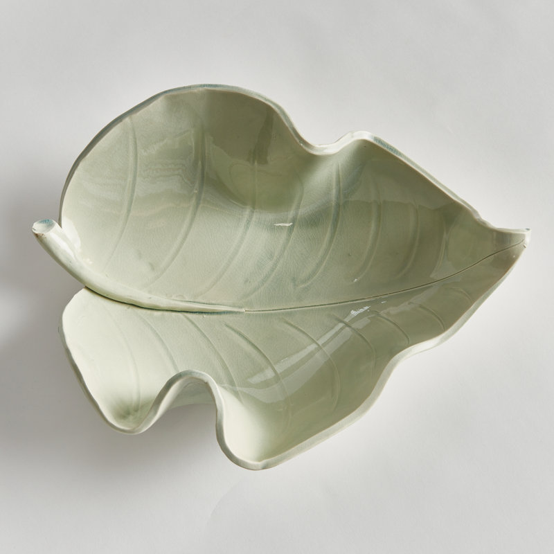 Villa Ceramic Decorative Tray, Small, Green