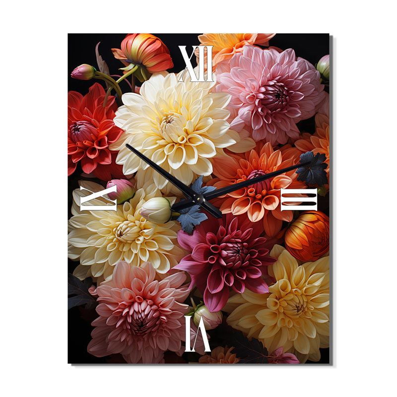 Jeliah - Horloges murales florales, Grand