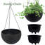 13 po Ensemble de pots à fleurs ronds en rotin avec système d'auto-arrosage W-2114402902