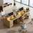 63"W Large Modern Fluted Executive Lift Top Desk with File Storage, Wood Home Office Desk With Charging Station, Computer Desk With 3 Drawers, LED Writing Work Desk With Monitor Stand, Natural, Gift-1370347706