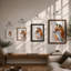 Fox in Profile Boho - Framed Print-1032899910-1032899909