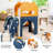 8 in 1 Large Toddler Slide w/Long Slope, Enclosed Steps, Telescope, Basketball Hoop, Tunnel-101189103