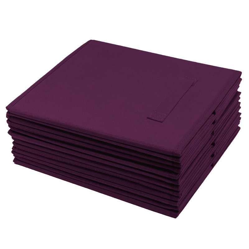 Cube de rangement en tissu pliable, Mauve