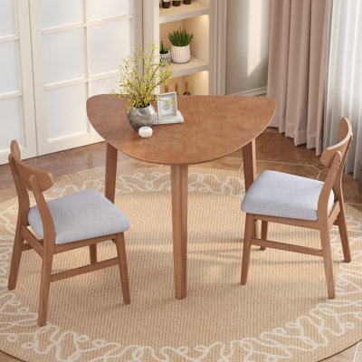 Ensemble de table de salle à manger 3 pièces pour 2 personnes, table de cuisine moderne et chaises, ensemble de salle à manger