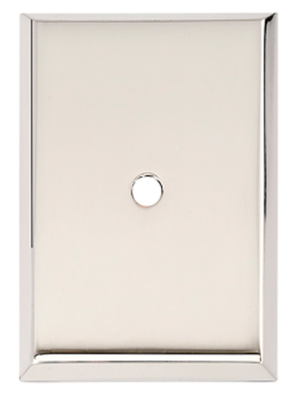 Plaque arrière, Nickel poli, H 2,63 po x l 1,75 po x P 0,13 po