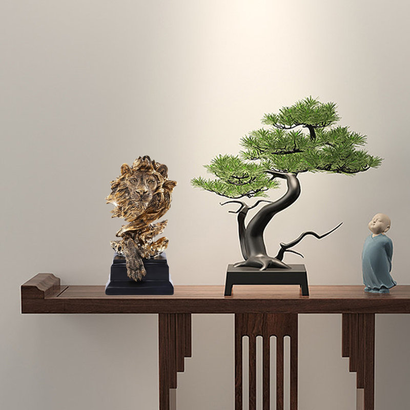 Animal-Shaped Desktop Decor Statue - Perfect For Desk, Bedroom, And More, Gold