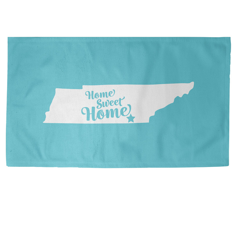 Tapis de zone bleu chattanooga pour la maison, Rectangle 5 pi x 7 pi