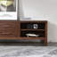Meuble télé simple moderne en noyer noir-105358601