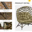 Trapeza 2 Seater Egg Chair Outdoor with Cushion, Cup Pockets-1508902369