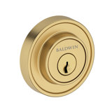 Recessed Round Deadbolt Patio Deadbolt in Polished Chrome