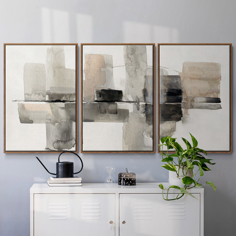 3 pièces Urban Oasis I, Cadre noyer, H 24 po x l 48 po x P 2 po