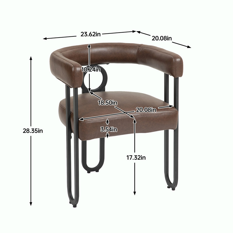 Ensemble de 2 fauteuils d'appoint en chenille, Brun foncé 