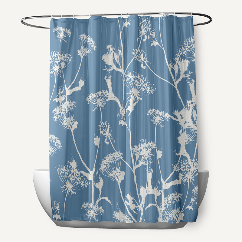 Rideau de douche Windy Blossom, Bleu