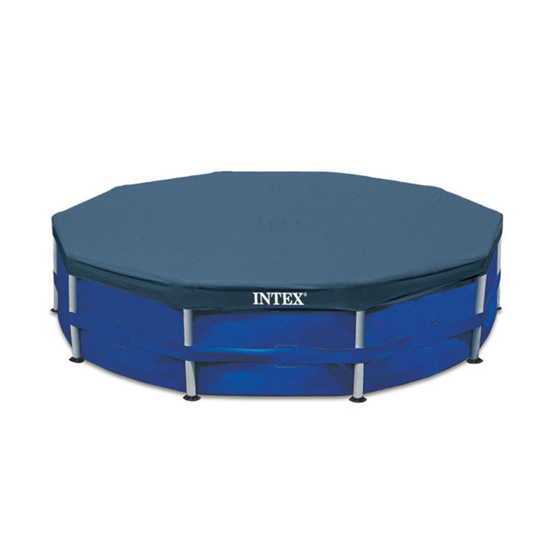 Intex Swimming Pool Maintenance Kit with Vacuum and Pole & 10 Round Pool Cover