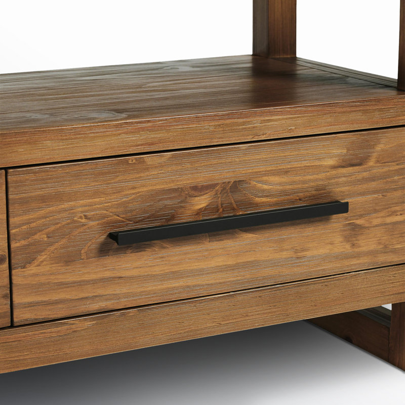 Modica 127" Pine Entertainment Center, Honey Brown