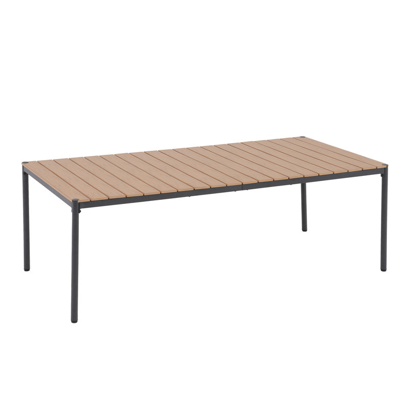 Rectangular 82.7'' L X 39.4'' W Outdoor Patio Dining Table, 29.3" H x 82.7" W x 39.4" D