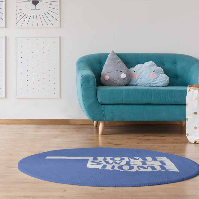Tapis en poly-chenille oklahoma à la maison, Rond 5 pi