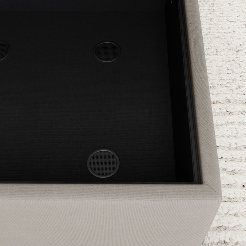 Repose-pieds modulaire Aulander, meubles de salon, Taupe brumeux